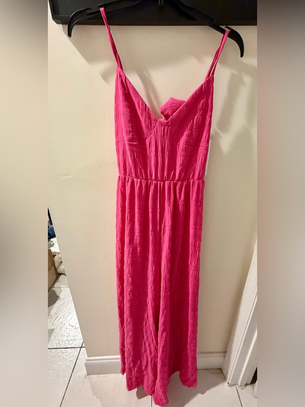 Macy's Hot Pink Spaghetti-Strap Maxi Dress